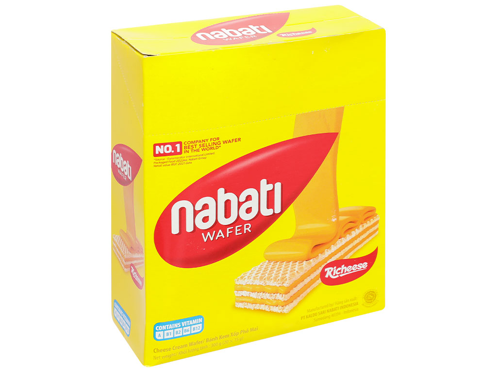 Bánh kem xốp phômai Richeese Nabati 300gr