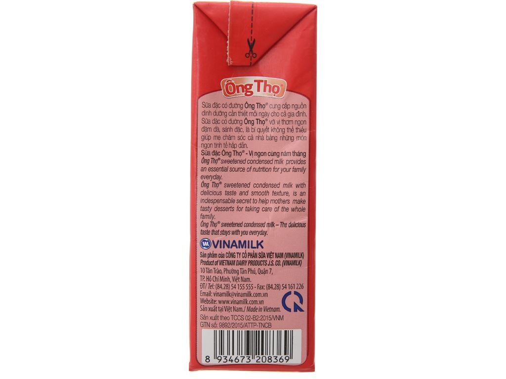 Sữa Đặc Ông thọ đỏ 380g
