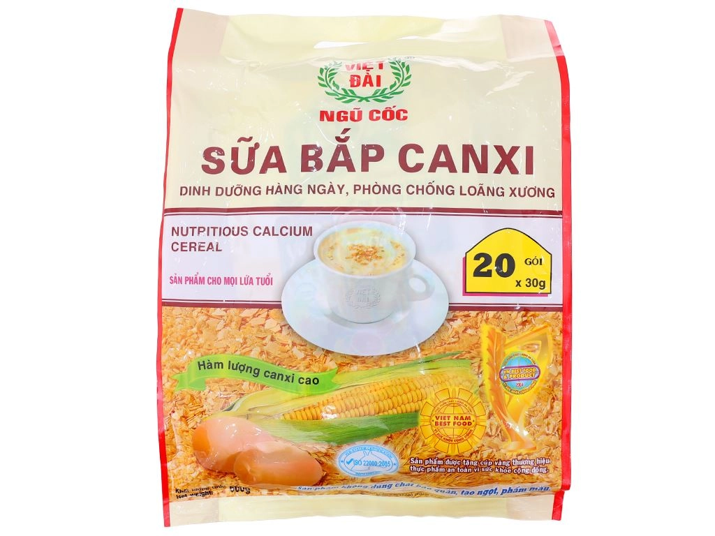 Ngũ cốc sữa bắp canxi Việt Đài  600g/16 | Ngũ Cốc Dinh Dưỡng