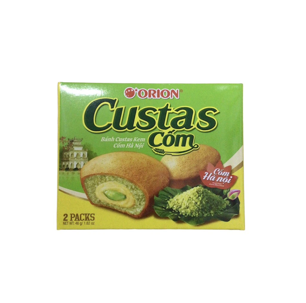 Bánh Custas trứng, cốm hộp 2 chiếc
