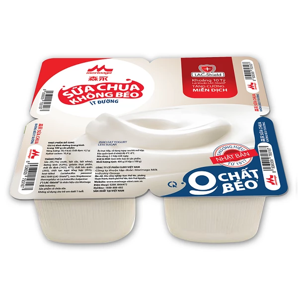 Sữa chua không béo ít đường morinaga 100g_Vỉ 4