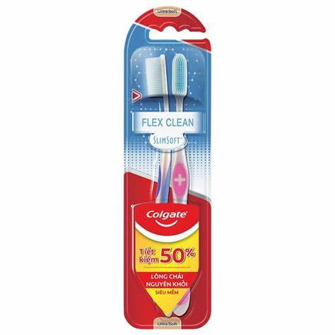 Bàn chải đánh răng Colgate Slimsoft Flex Clean bộ đôi