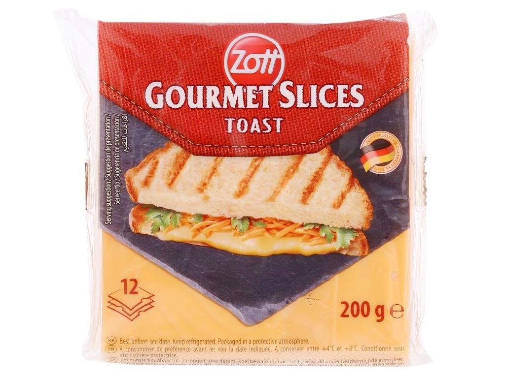 Phô mai lát sandwich zott 200g