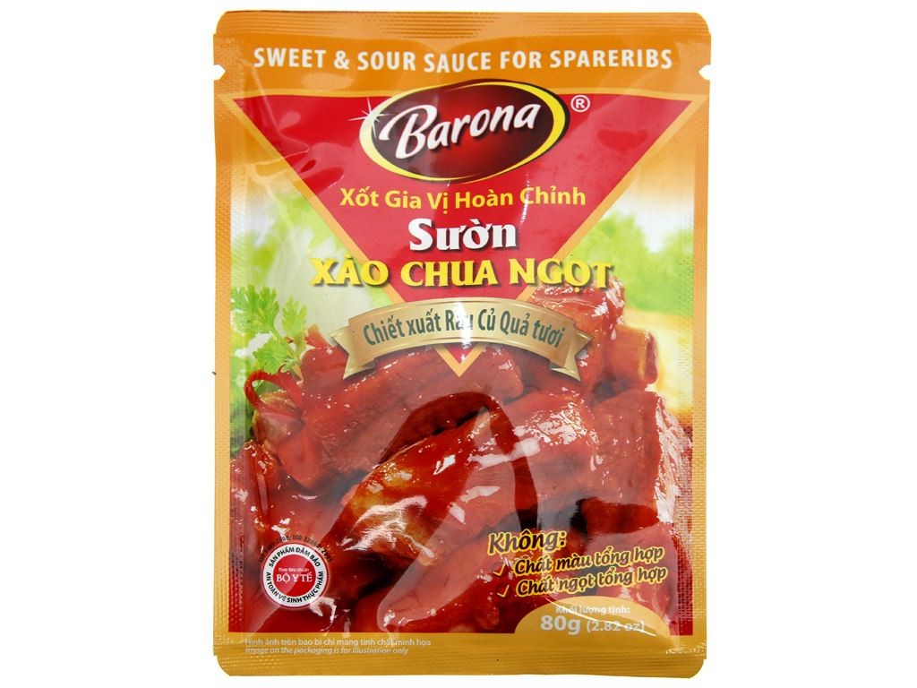 Xốt Barona Sườn xào chua ngọt 80g