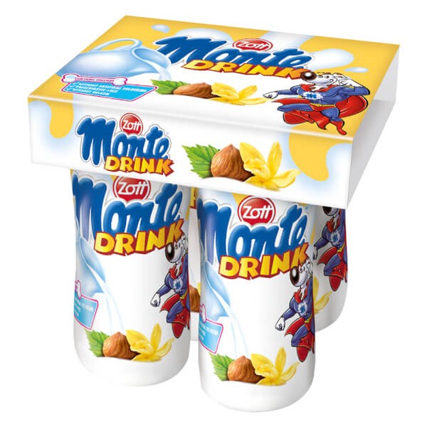 Váng Sữa Monte drink vani 95ml_Lốc 4 chai