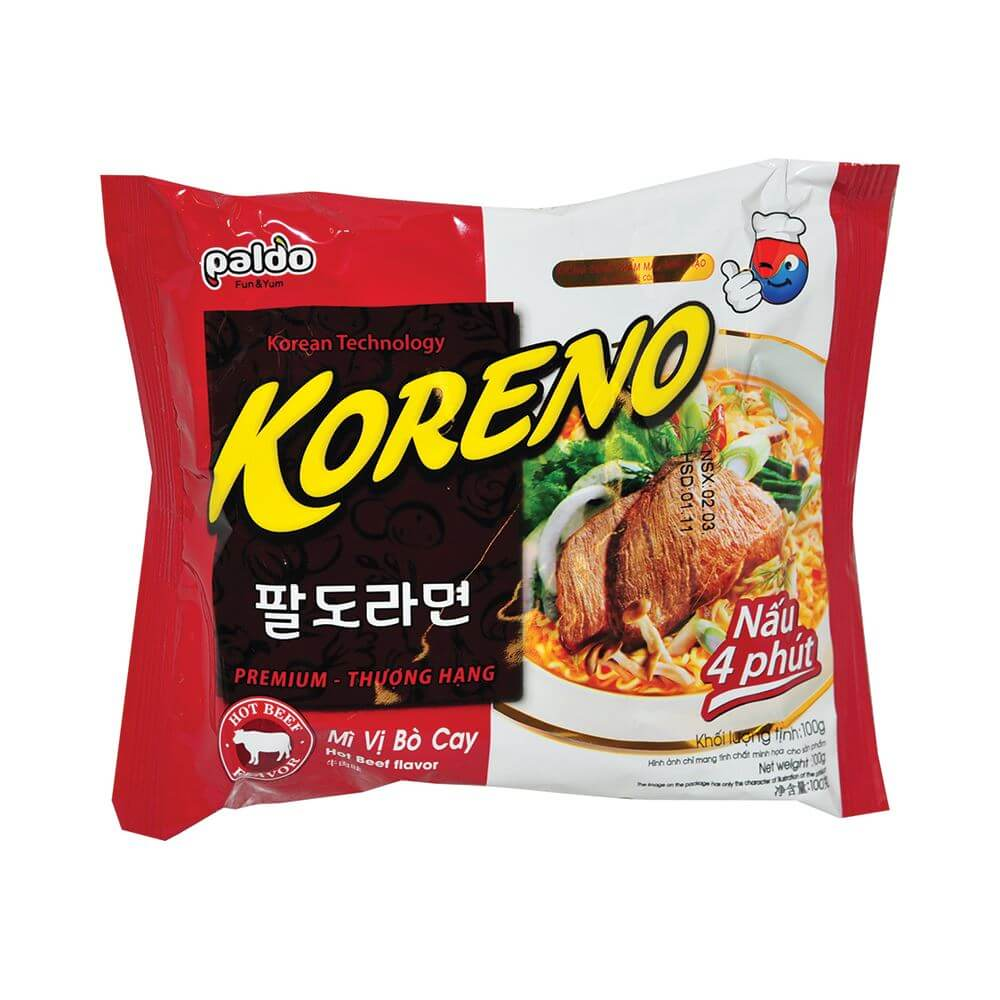Mì tôm cân hàn quốc vị bò cay 1kg/10