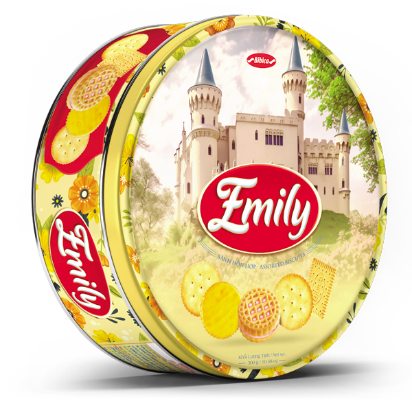 Bánh Emily Bibica hộp nhựa 300g