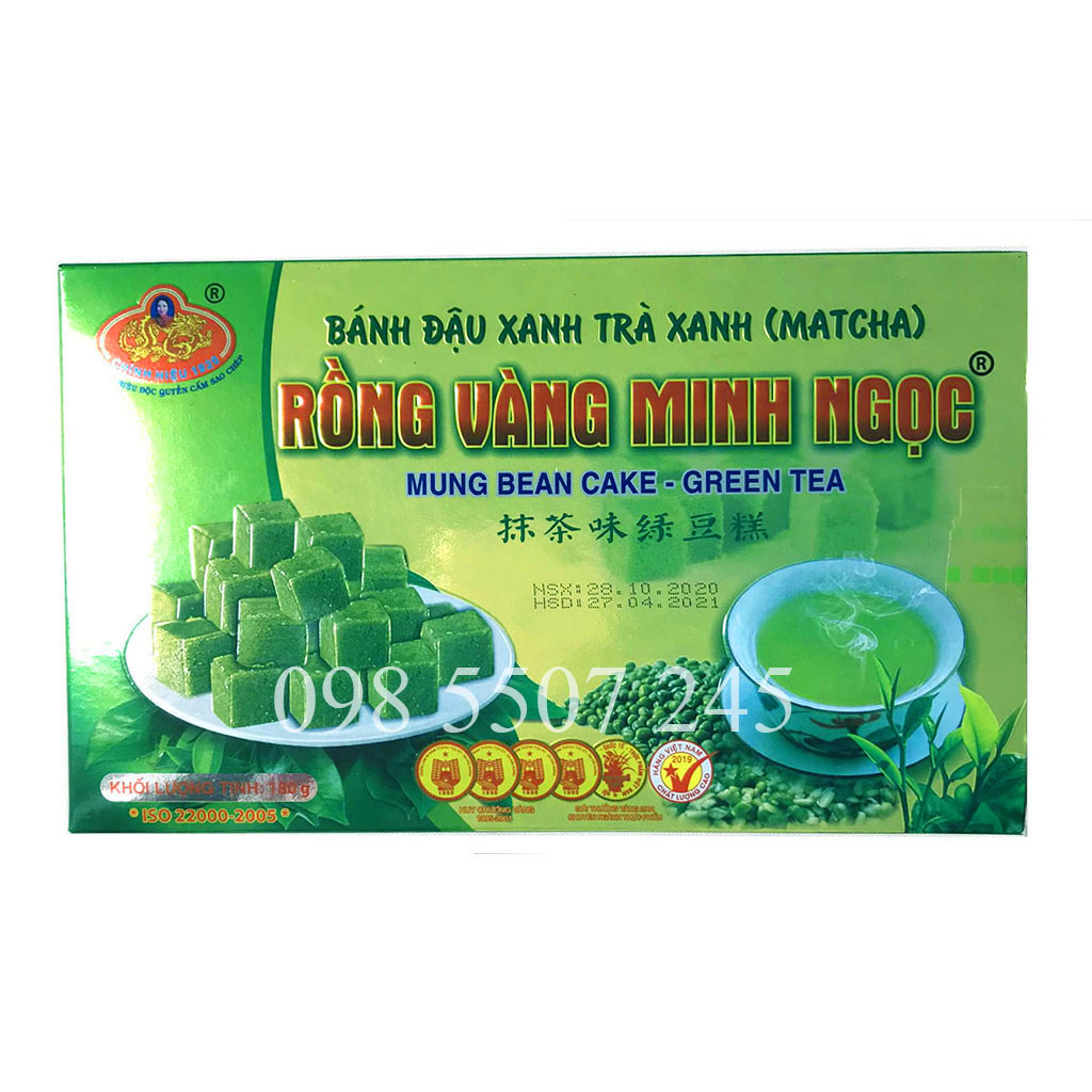 Bánh đậu xanh Minh Ngọc Trà Xanh 180g