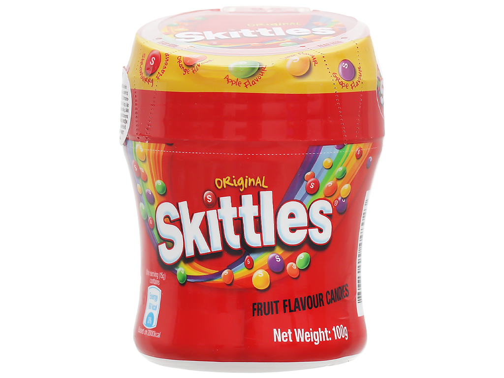 Kẹo trái cây Skittles hũ 100g