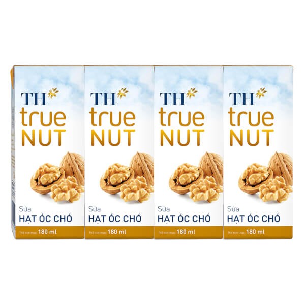 Sữa hạt óc chó TH True NUT 180ml_Lốc 04 hộp