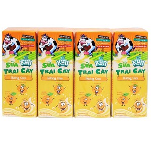 Sữa trái cây Kun hương Cam 110ml_Lốc 04 hộp