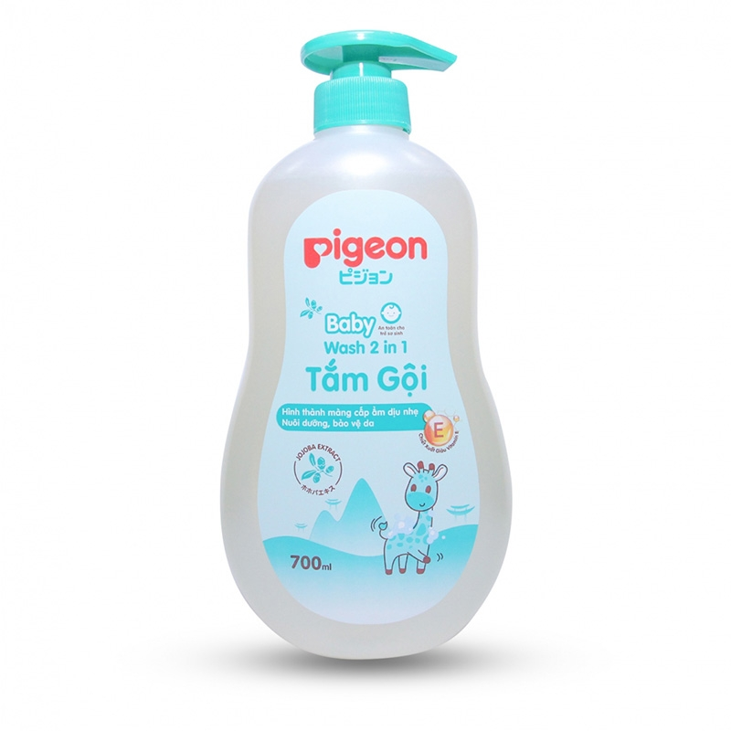 Tắm gội 2 in1 chiết xuất Jojoba (xanh) chai 700ml